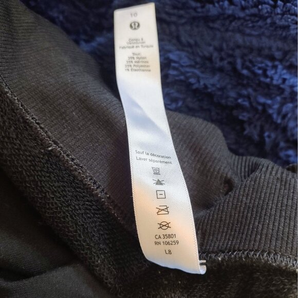 Lululemon Engineered Warmth Jogger Black Size 10 Merino Blend Waffle Zip Pockets - Picture 3 of 4
